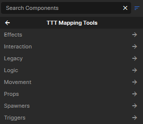 Mapping tools component list